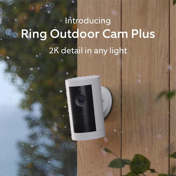 Outdoor Cam Plus Battery Security Camera - Wide-Angle 2K Video, Ring Vision, Low-Light Sight Color Night Vision (2-Pack)