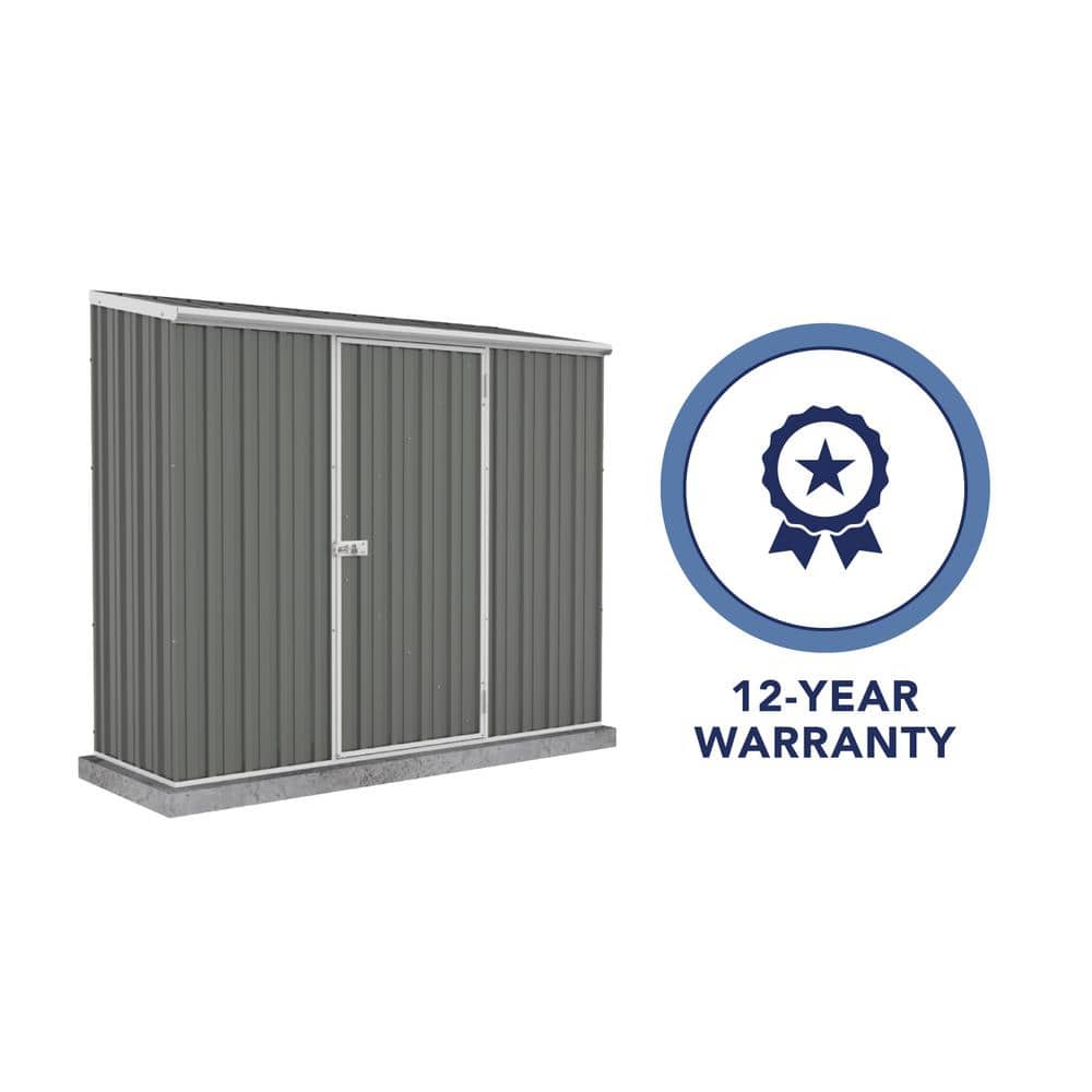 Absco 7x3 Gray Galvanized Steel Storage Shed Kit