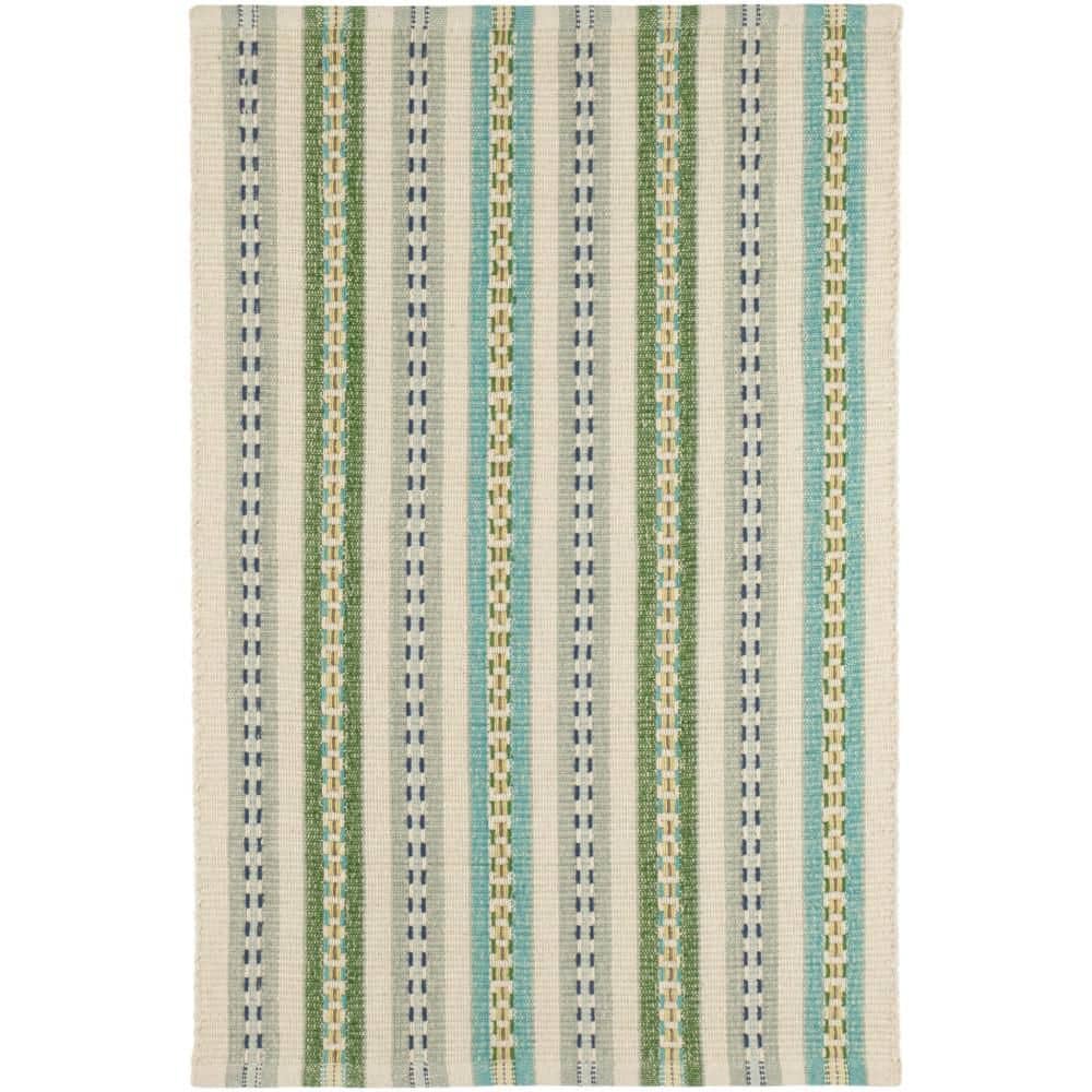 9 ft. x 12 ft. Teal Long Slade Handwoven Cotton Indoor Area Rug price history on PriceWatchPro