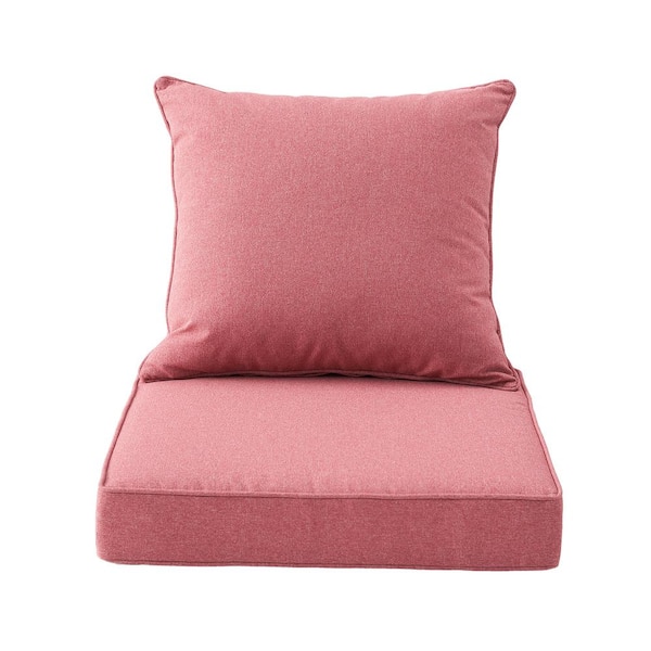 BLISSWALK Outdoor Deep Seat Cushion Set 24x24&22x24, Lounge Chair Loveseats Cushions for Patio Furniture Classic Blue