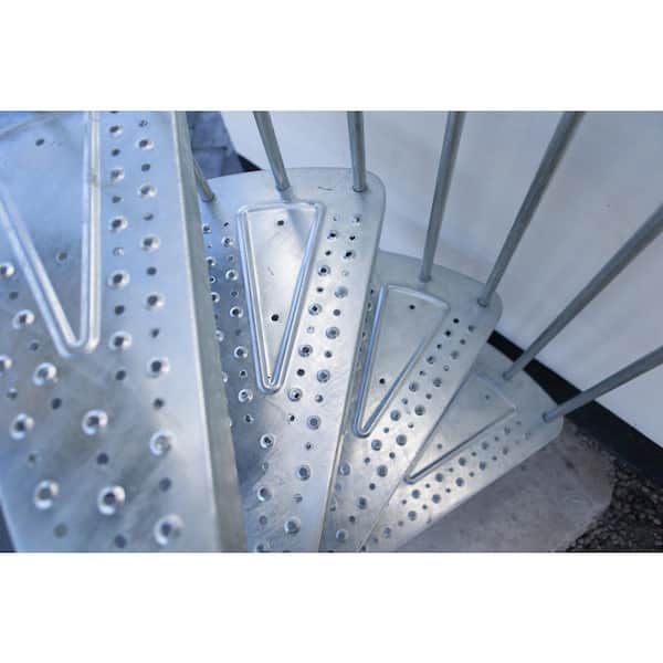 Dolle Toronto V3 PE 9 ft. 3 in. Galvanized Stair Kit