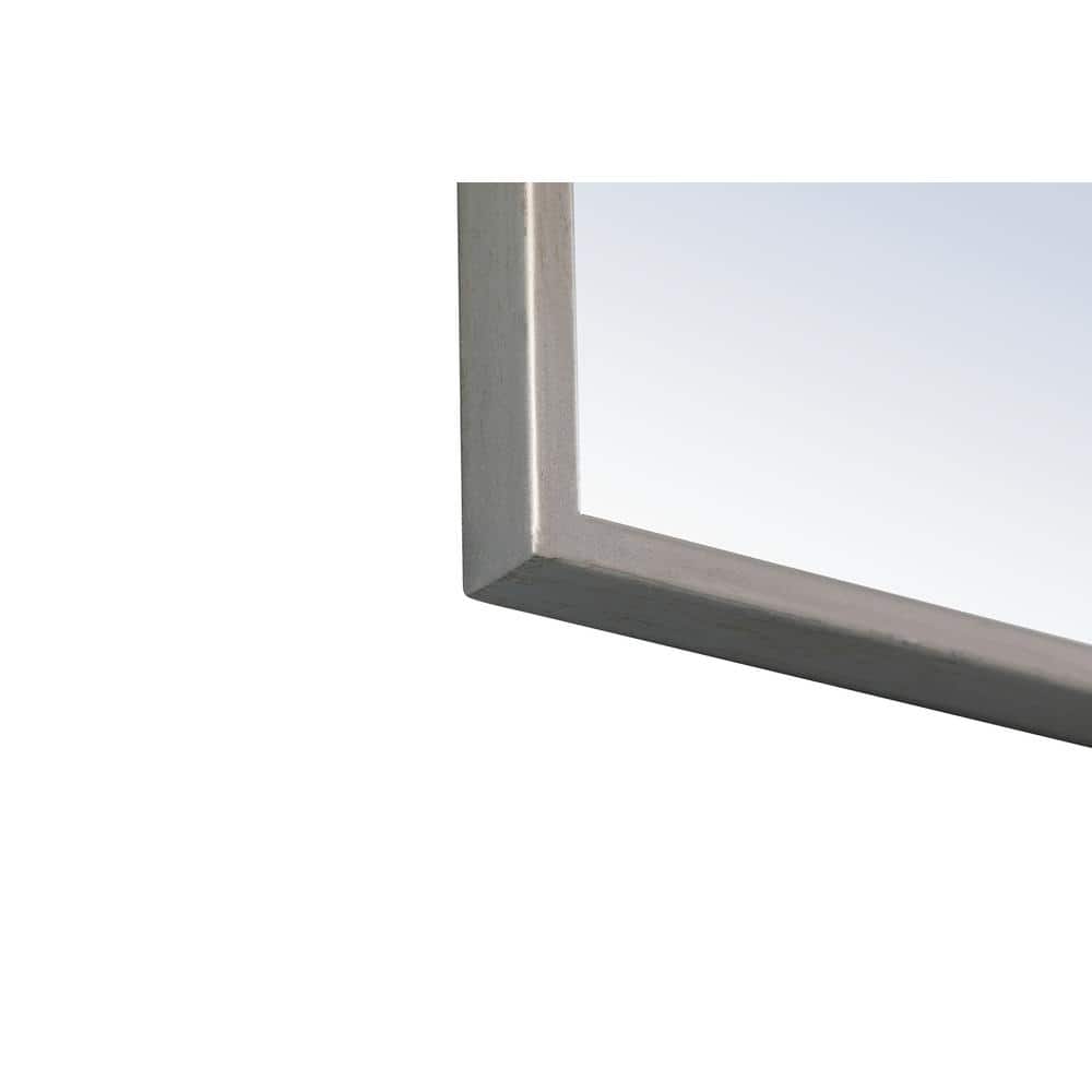 Elegant Silver Metal Frame Rectangular Mirror 18x60
