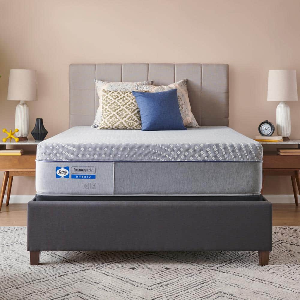 Sealy Posturepedic Lacey 13 in. Firm Hybrid Twin Mattress, Gray -  52779330