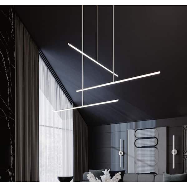 AFX Elizabeth 24-Watt 1-Light Satin Nickel Shaded Integrated LED