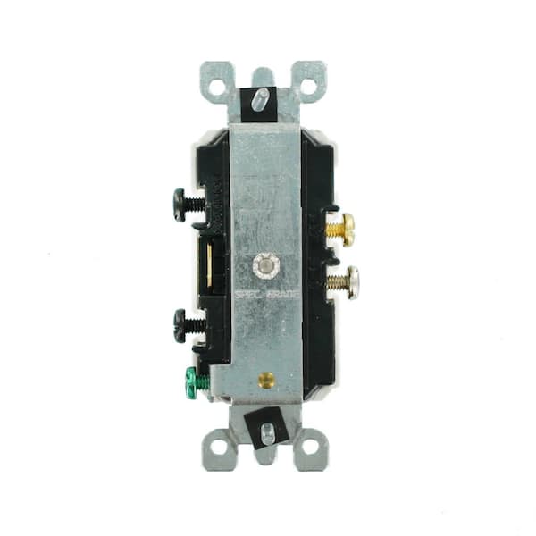15 Amp Commercial Grade Combination Single Pole Toggle Switch and Receptacle, White 5225-W