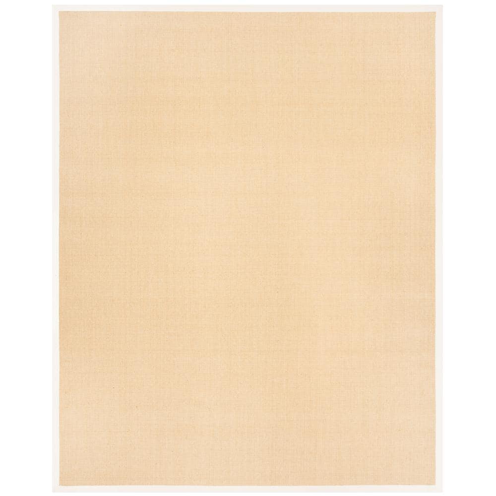 Maize and Wheat 9' x 12' Sisal Area Rug with Cotton Border