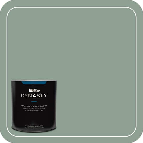 BEHR DYNASTY 1 qt. #ECC-52-3 Hillside View Satin Enamel Interior Stain-Blocking Paint & Primer