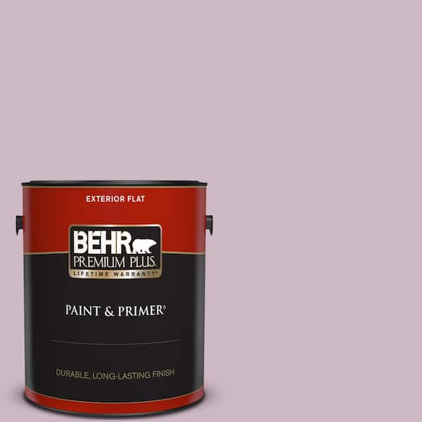 BEHR PREMIUM PLUS 1 gal. #S110-3 Queens Violet Flat Exterior Paint & Primer