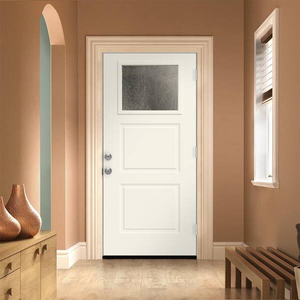 JELD-WEN 36 in x 80 in 2-Panel Right-Hand/Inswing 1/4-Lite