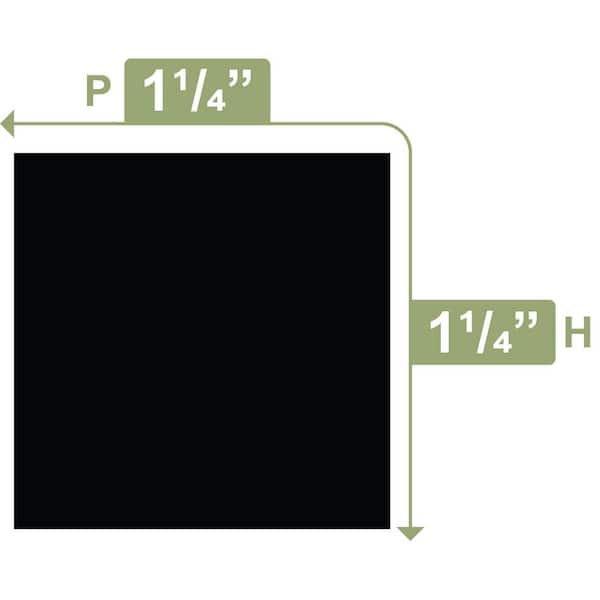 Ekena Millwork 1-1/4 in. x 1-1/4 in. x 96 in. Square Moulding, PVC (6-Pack)