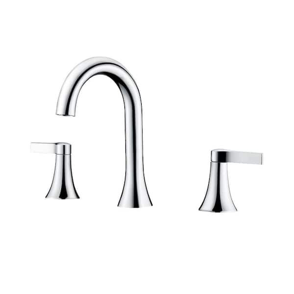 LUXIER Contemporary 8 in. Widespread 2-Handle Bathroom Faucet in Chrome