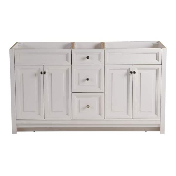 Home Decorators Collection Brinkhill 60 in. W x 34 in. H x 22 in. D Bathroom Vanity Cabinet in Cream