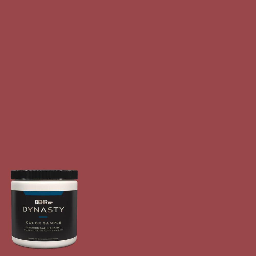 BEHR DYNASTY 8 oz. 150D7 Regal Red Satin Enamel StainBlocking