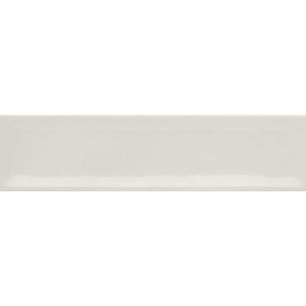 Raku White Glossy Ceramic 3x12 Wall Tile