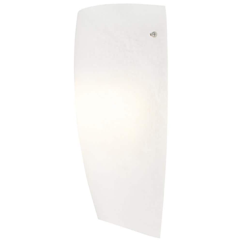 Daphne 11.75" Brushed Steel and Alabaster Glass Wall Sconce