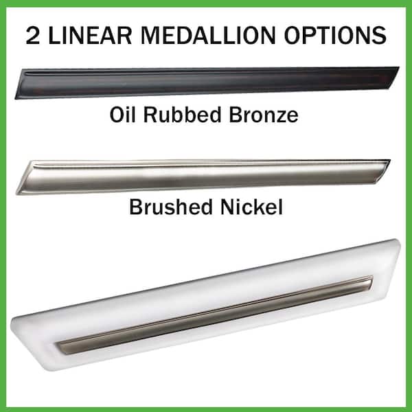 4 ft. White Adjustable CCT Linear LED Flush Mount with Night Light Brushed Nickel Or Oil Rubbed Bronze Trims (2-Pack)