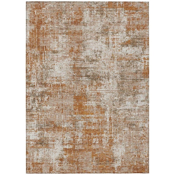 Chantille Machine Washable Indoor/Outdoor Abstract ACN2693 Paprika 10 ft. x 14 ft. Area Rug