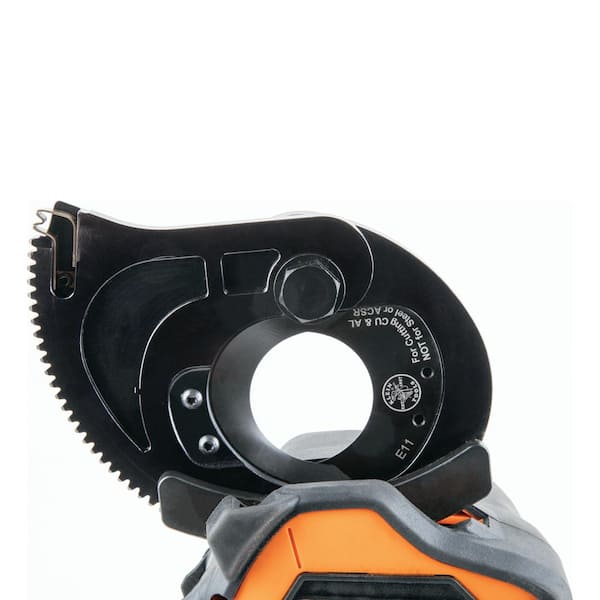 Klein Tools Battery-Operated Cu/Al Closed-Jaw Cutter with Two 2 Ah