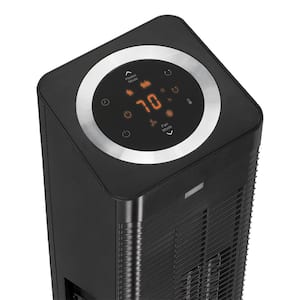 Oscillating 27 in. Whole Room Tower Heater and Fan with Remote Control