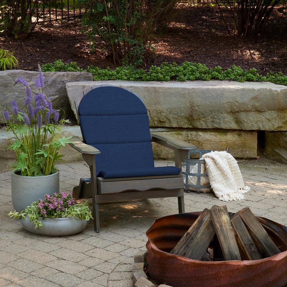 Sapphire Blue Foam Adirondack Chair Cushions, Set of 2