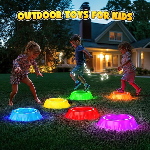 OGETFUUR 9.5 in. W x 2.8 in. H PP Light up & Music Non-Slip