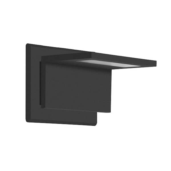 Amucolo Black Wall Light Outdoor Integrated LED Wall Mount Lamp Modern Wall Mount Sconce Lantern Fixture for Porch Front Door