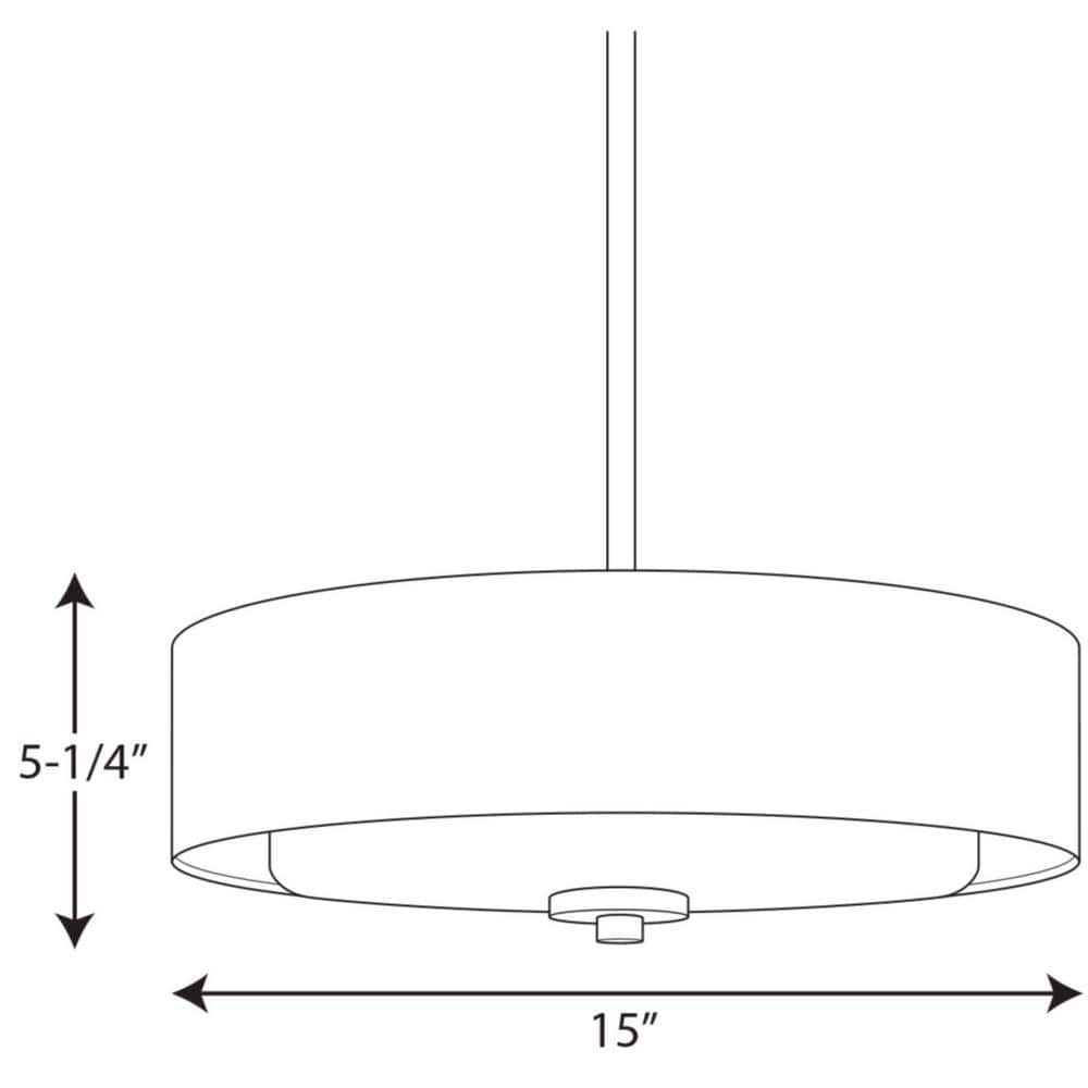 Elegant Brushed Nickel 3-Light Semi-Flush Mount with Sheer Mylar Shade
