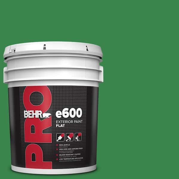 5 gal. #450B-7 Green Grass Flat Exterior Paint