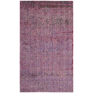 Valencia Lavender/Multi Doormat 3 ft. x 5 ft. Border Area Rug