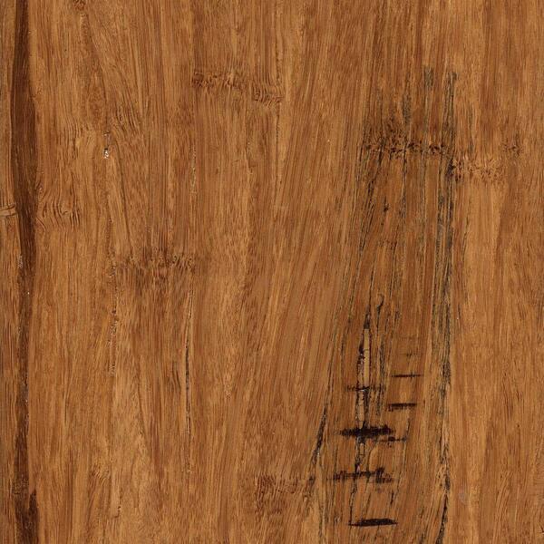 Home Legend Hand Scraped Distressed Strand Woven Hazelnut 3/8 in. x 5-1/8 in. x 36 in. Click Lock Bamboo Flooring(25.625 sq.ft/case)