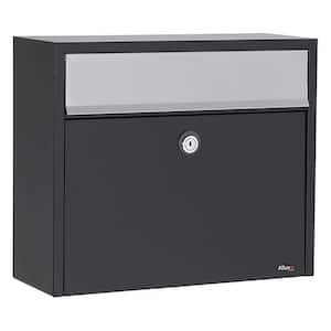 Allux Black Wall-Mount Mailbox