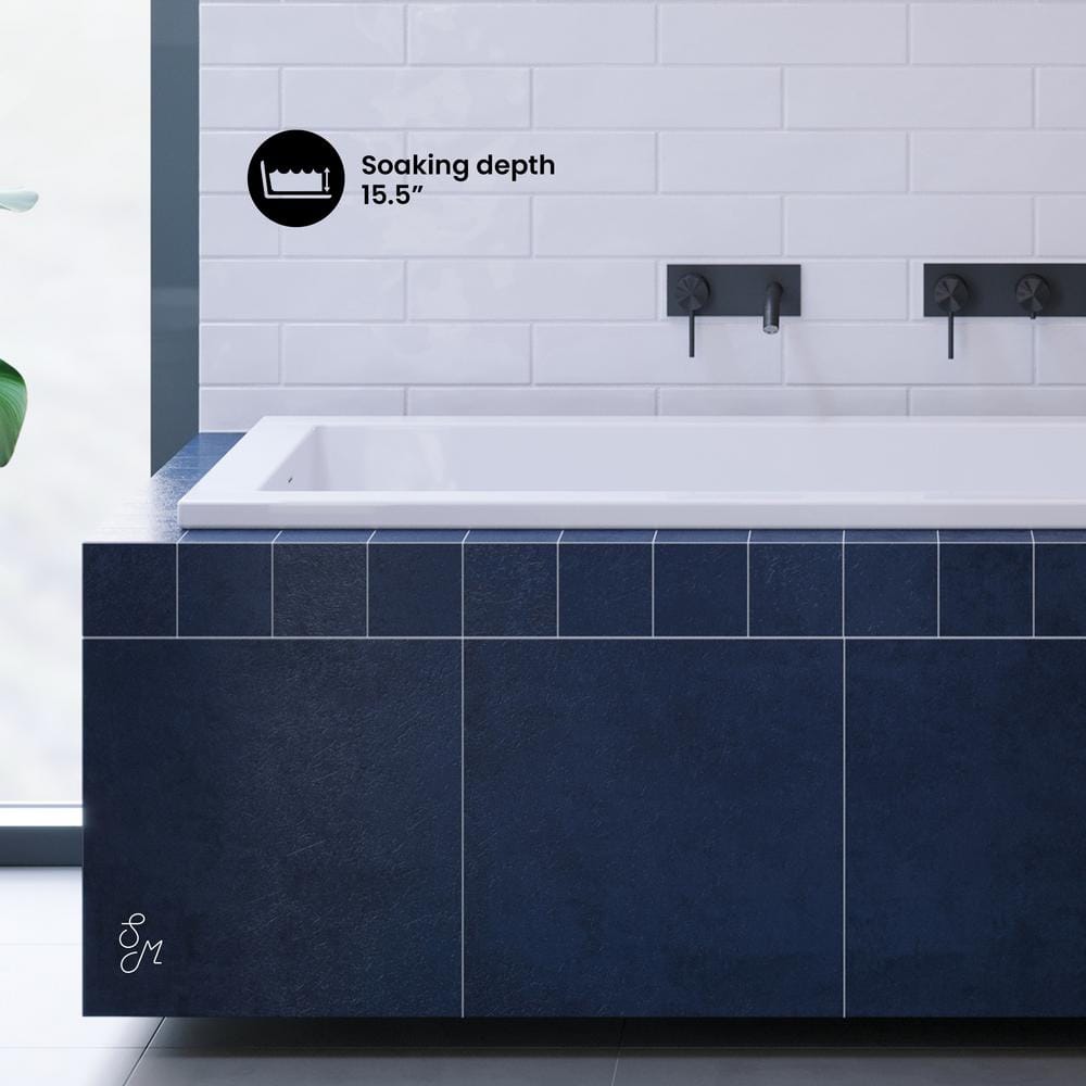 Voltaire 30" White Acrylic Drop-In Bathtub