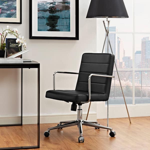 MODWAY Cavalier Mid Back Office Chair in Black