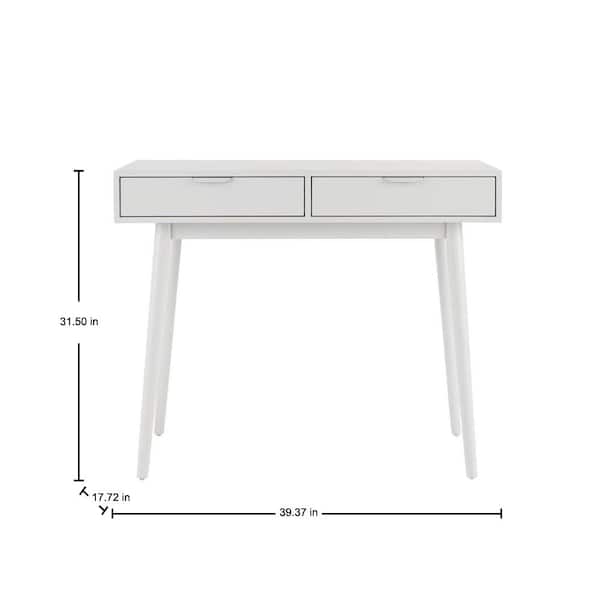 Amerlin Shadow Gray Wood Desk (39.37 in W. X 31.5 in H.)