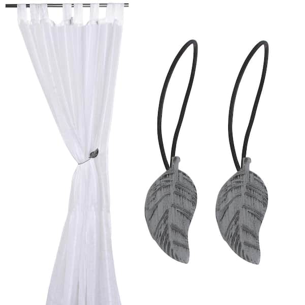 Stay Smart Way Magnetic Curtain Tie Back for Blackout and Draperies - Set of 2 Gray