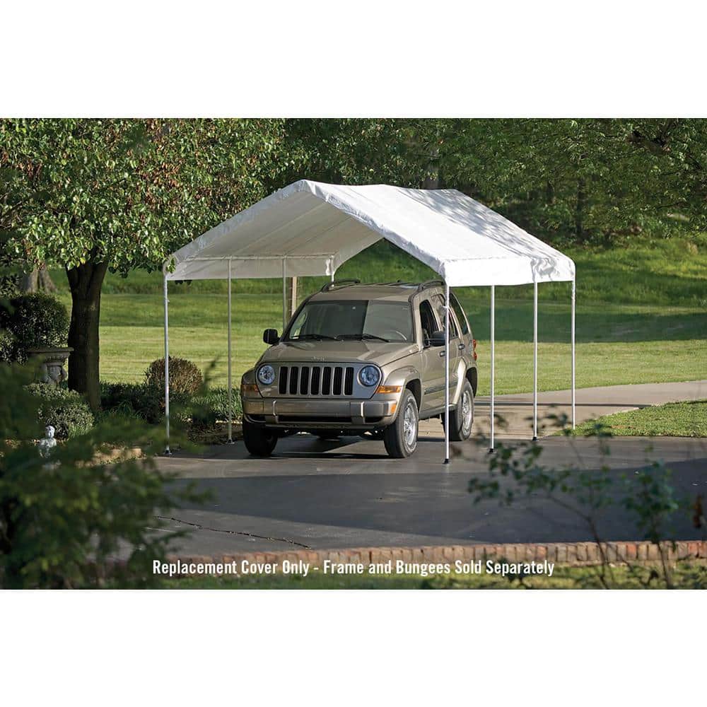 ShelterLogic 10' x 20' White Waterproof Canopy Replacement Cover