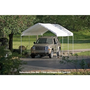 10 ft. W x 20 ft. D Max AP Canopy Replacement Cover in White with 100% Waterproof, UV-Resistant Fabric