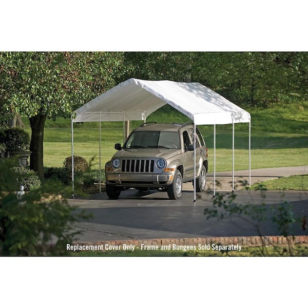 10 ft. W x 20 ft. D Max AP Canopy Replacement Cover in White with 100% Waterproof, UV-Resistant Fabric