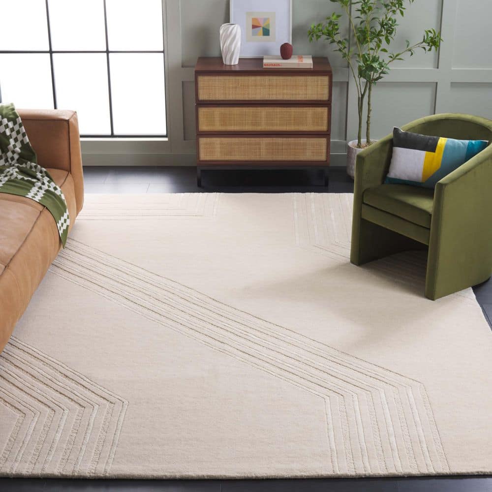 Soho 8 ft. x 10 ft. Beige/Ivory Geometric Lines Area Rug price history on PriceWatchPro