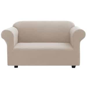 Tan Pique Fits Love Seat Slipcover