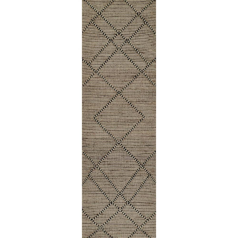 Diamond Weave Natural 2 X 8 Handwoven Jute and Wool Runner Rug price history on PriceWatchPro
