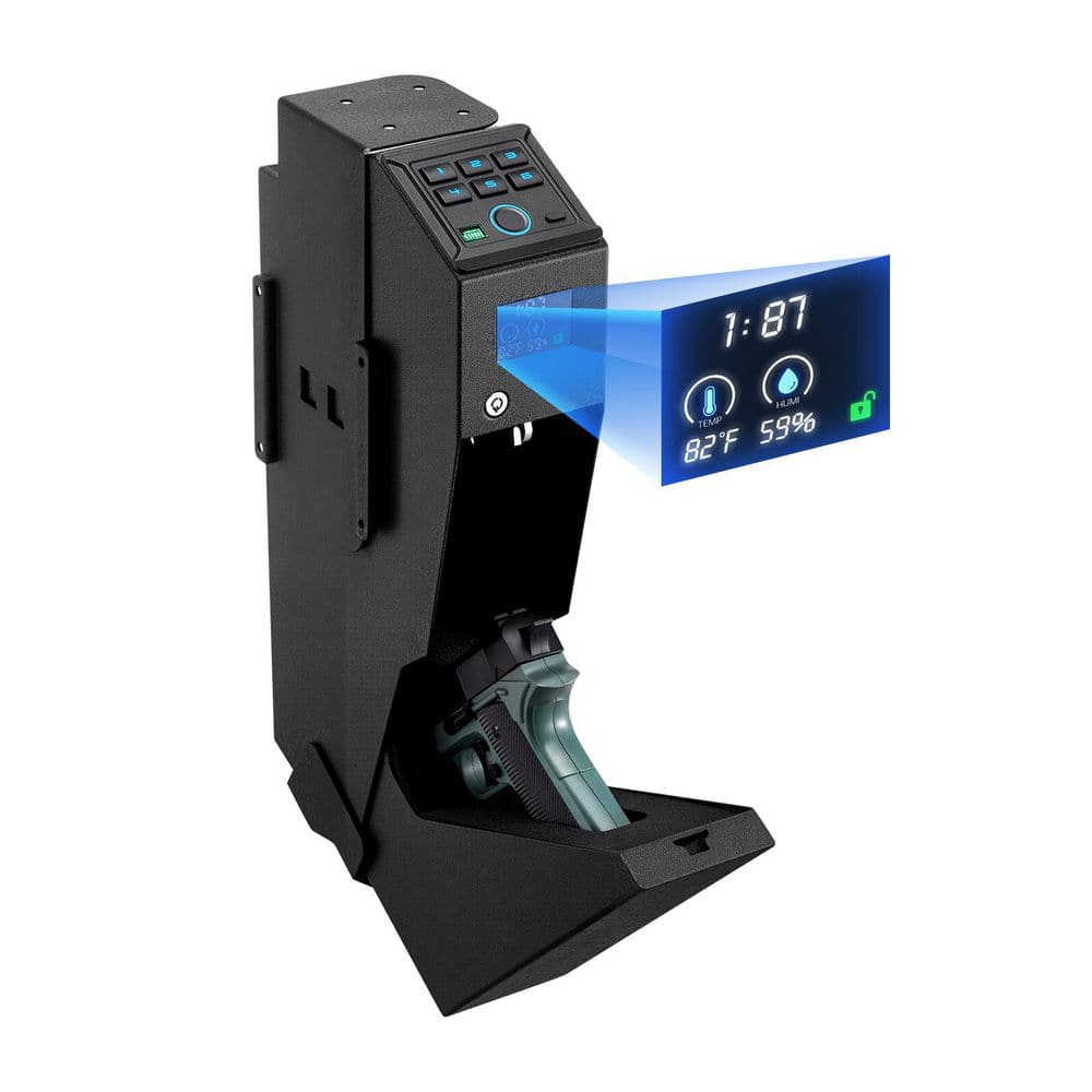 Gun Safe, Slider Handgun Gun Safe with Screen, Fingerprint/Password/Key, 3-Way Quick Access Firearm Case Box with LED price history on PriceWatchPro