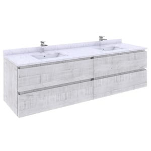Formosa 36 in. W x 20 in. D x 35 in. H Bath Vanity in Rustic White with White Vanity Top with White Single Sink