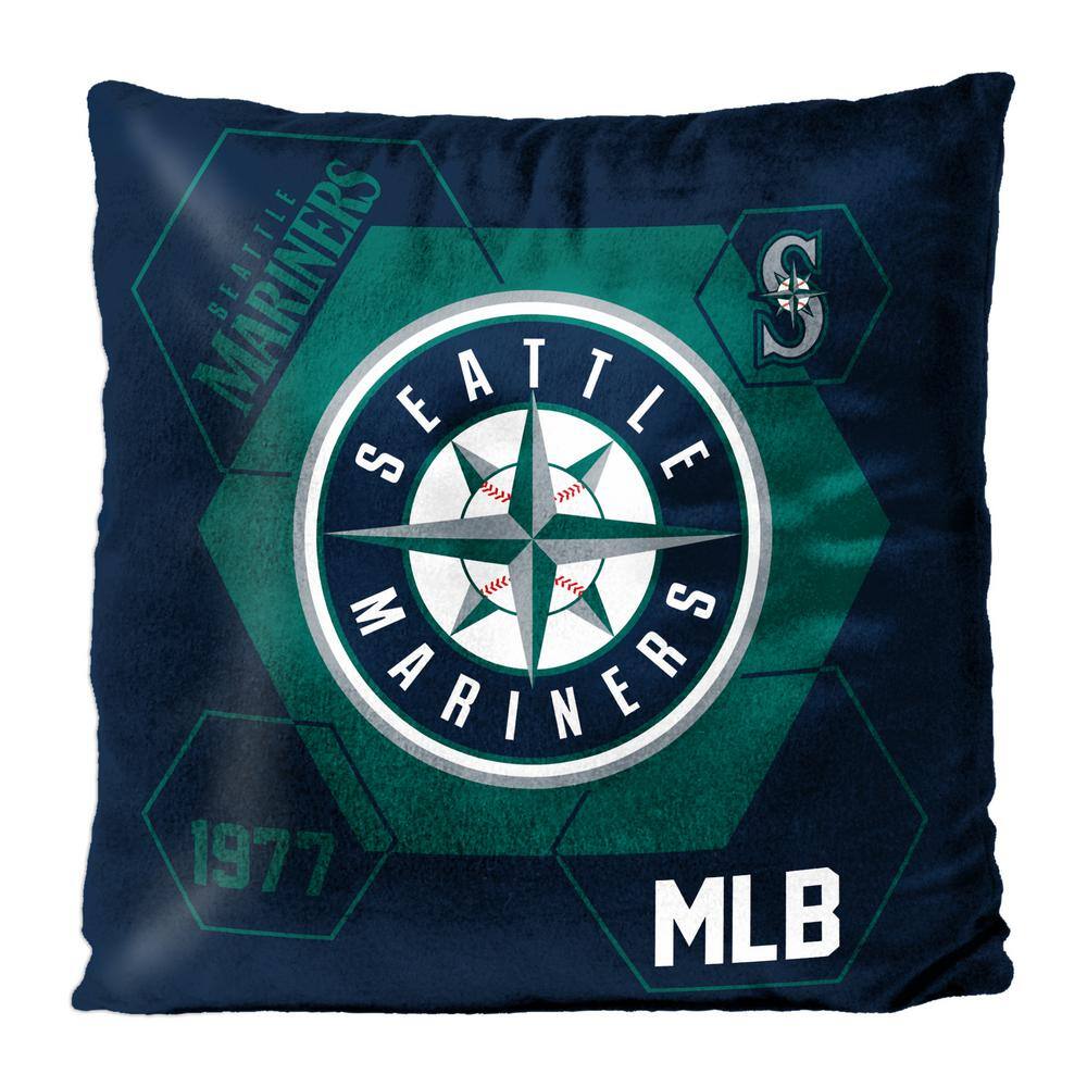 Seattle Mariners 16" Navy and Green Velvet Throw Pillow