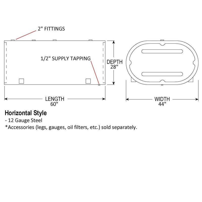 Horizontal 275 Gal. Black Oil Tank