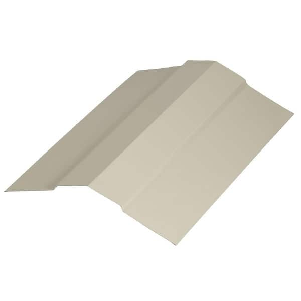 Gibraltar Building Products 14 in. x 10 ft. Bone White Galvanized Steel Ridge Cap