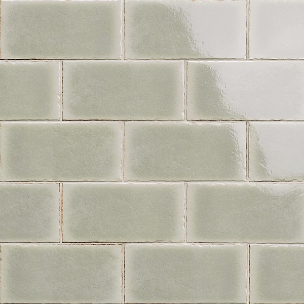 Ivy Hill Tile Winston Sage 3 in. x 0.39 in. Glazed Porcelain
