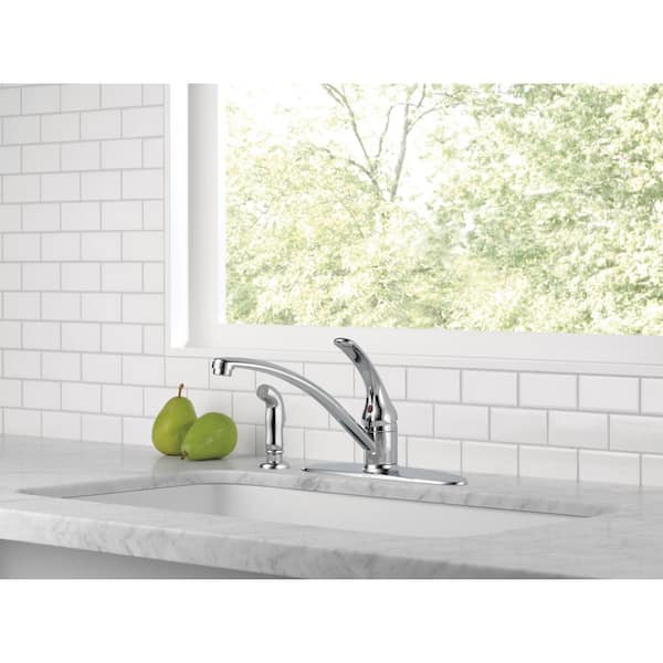 Delta Foundations Single-Handle Standard Kitchen Faucet with Side