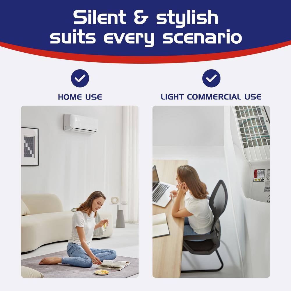 24,000 BTU White Wall-Mounted Ductless Mini Split Heat Pump