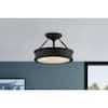 Home Decorators Collection Grafton 15 in. 3-Light Coal Semi-Flush Mount Ceiling Light 25955